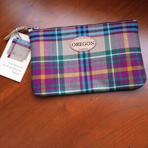 NWT OREGON Tartan Plaid Wool Clutch